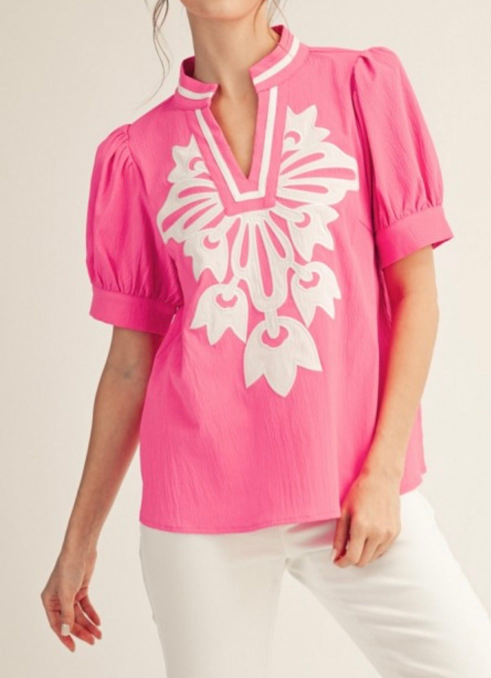 Hot Pink Baroque Top
