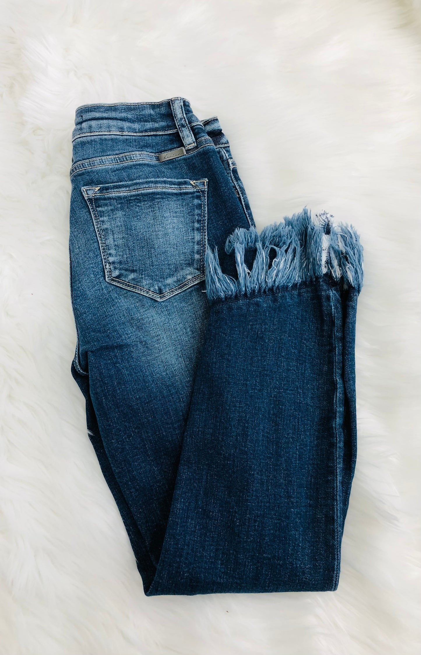 KanCan Frayed Cropped Jeans