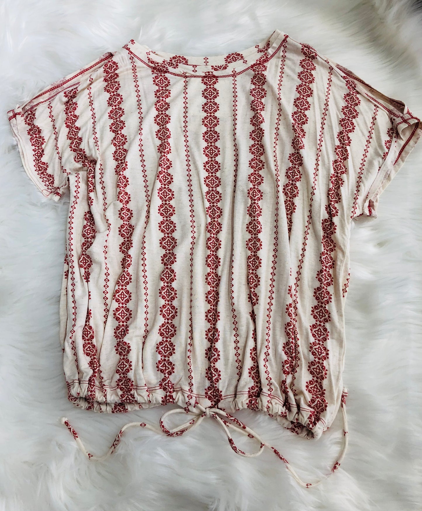 Rust Cold Shoulder Top