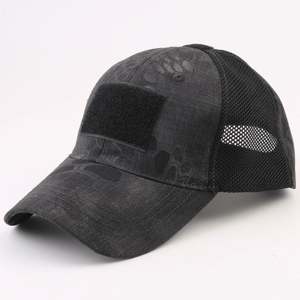 Tactical Military Patch Hat w Adjustable Strap