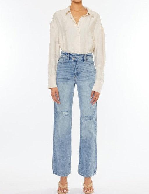 KanCan 90's Wide Leg Straight Jeans