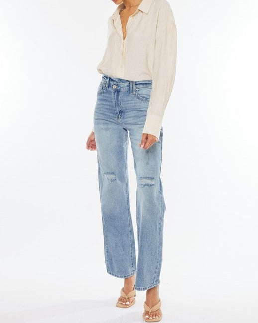 KanCan 90's Wide Leg Straight Jeans