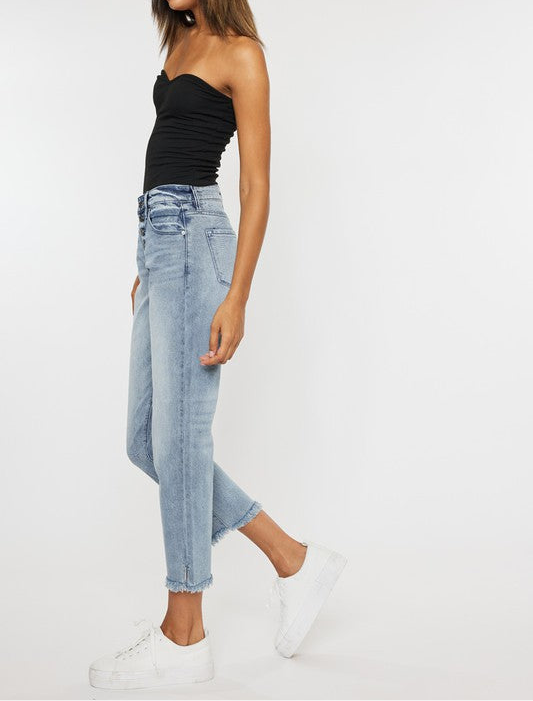 High Rise Straight Fit Jeans