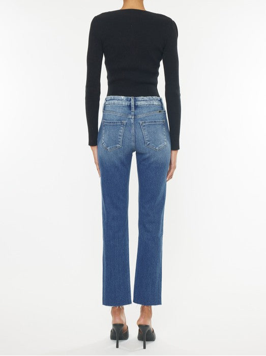 High Rise Slim Straight