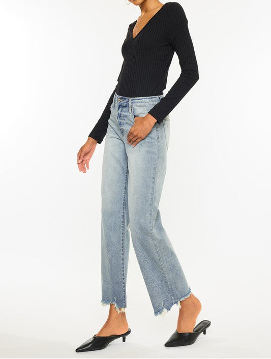 High Rise Slim Wide Leg