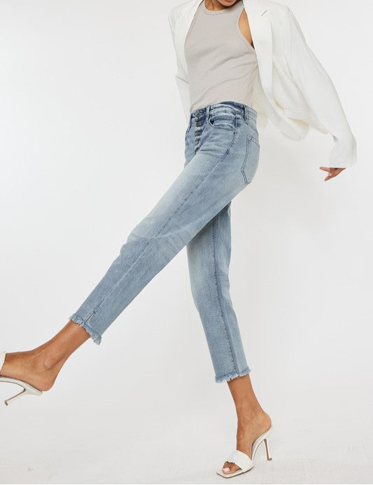 High Rise Straight Fit Jeans