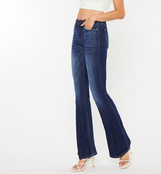 Mid Rise Flare Jeans