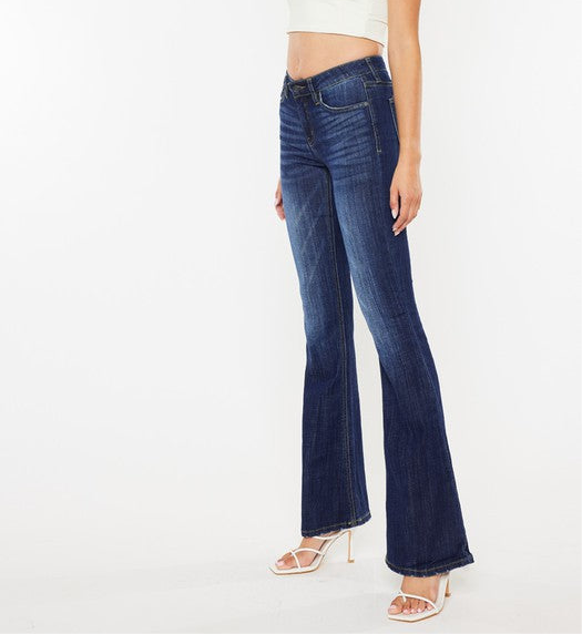 Mid Rise Flare Jeans