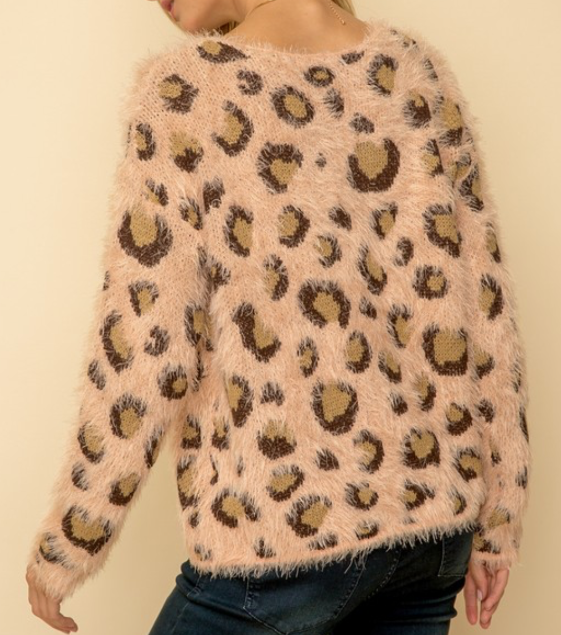 Eyelash Leopard Sweater