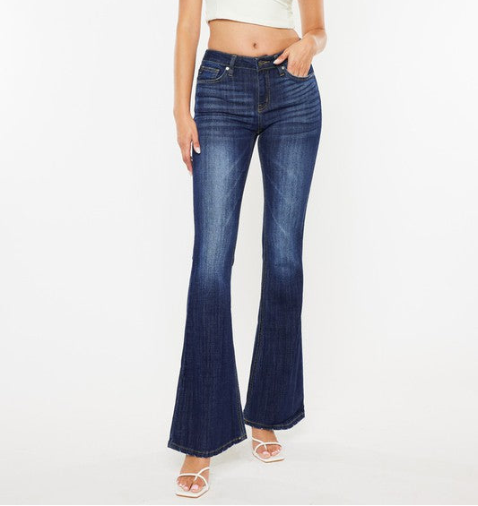 Mid Rise Flare Jeans