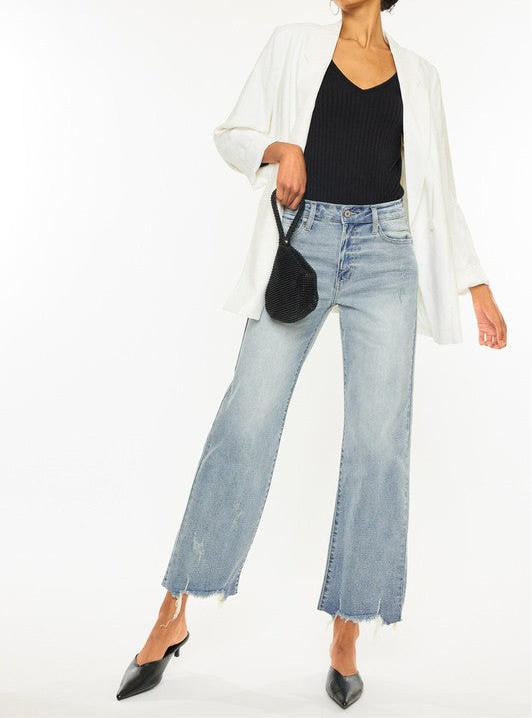 High Rise Slim Wide Leg