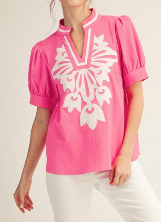 Hot Pink Baroque Top