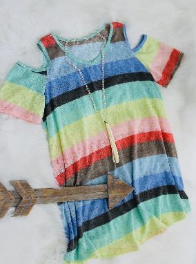 Rainbow Short Sleeve Top