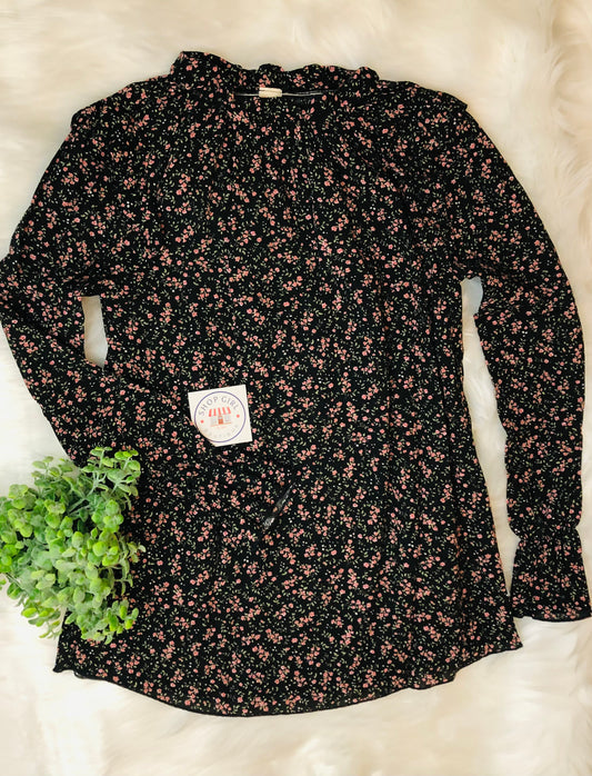 Floral Mock Neck Top