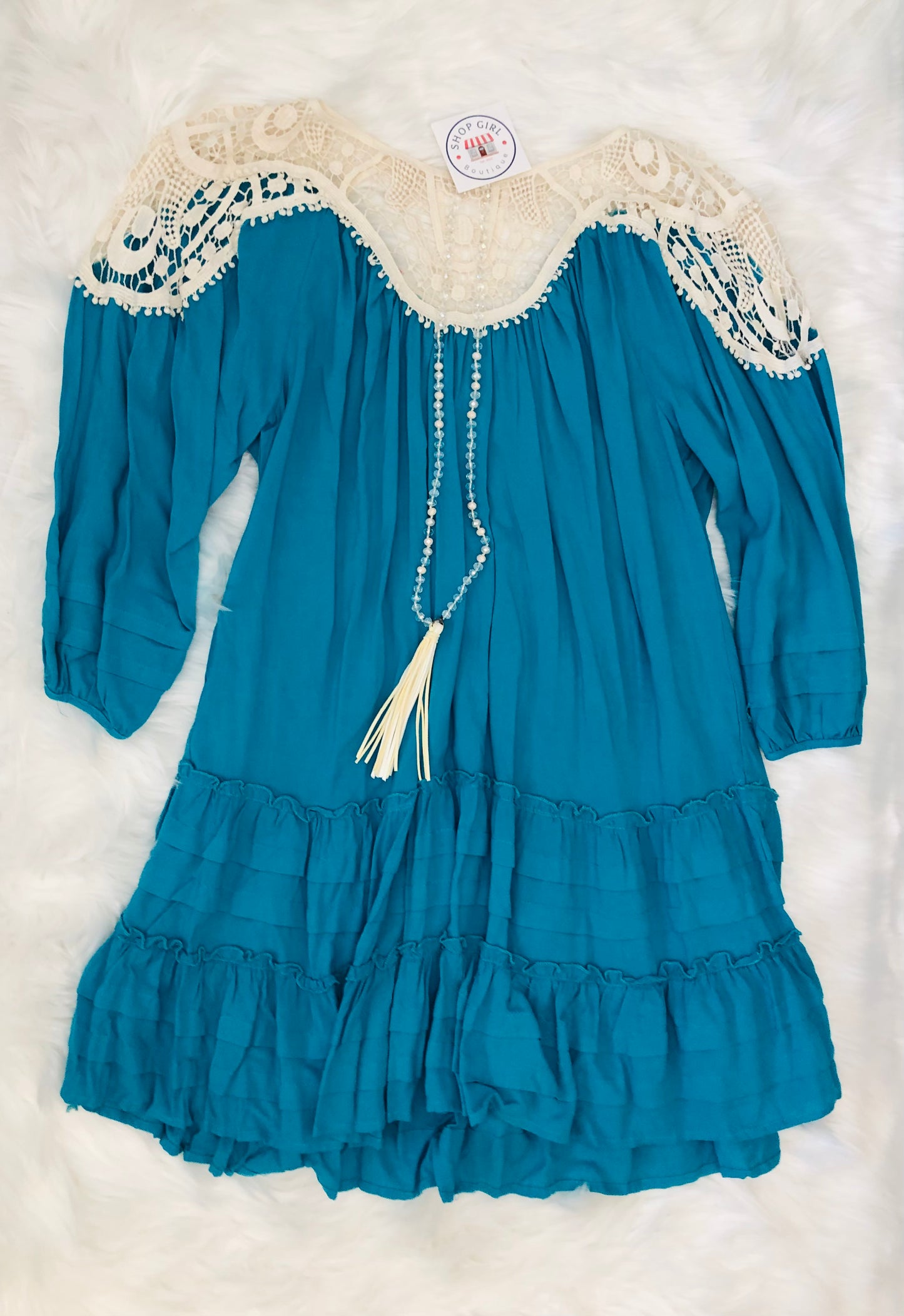 Lace Teal Dress