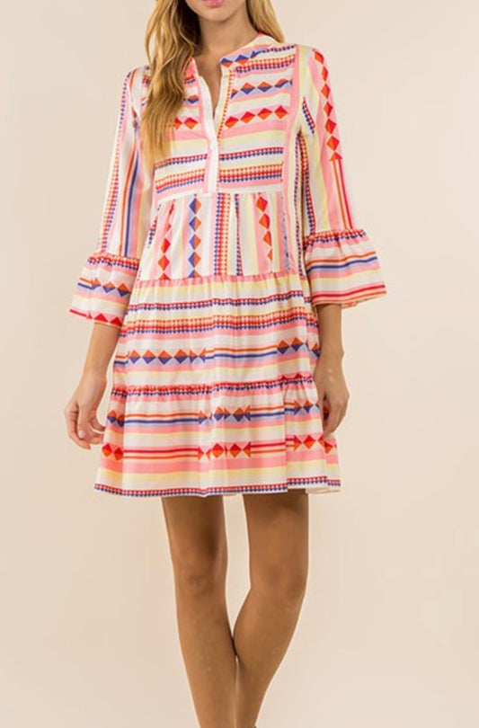 Colorful Geometric Dress/Coverup