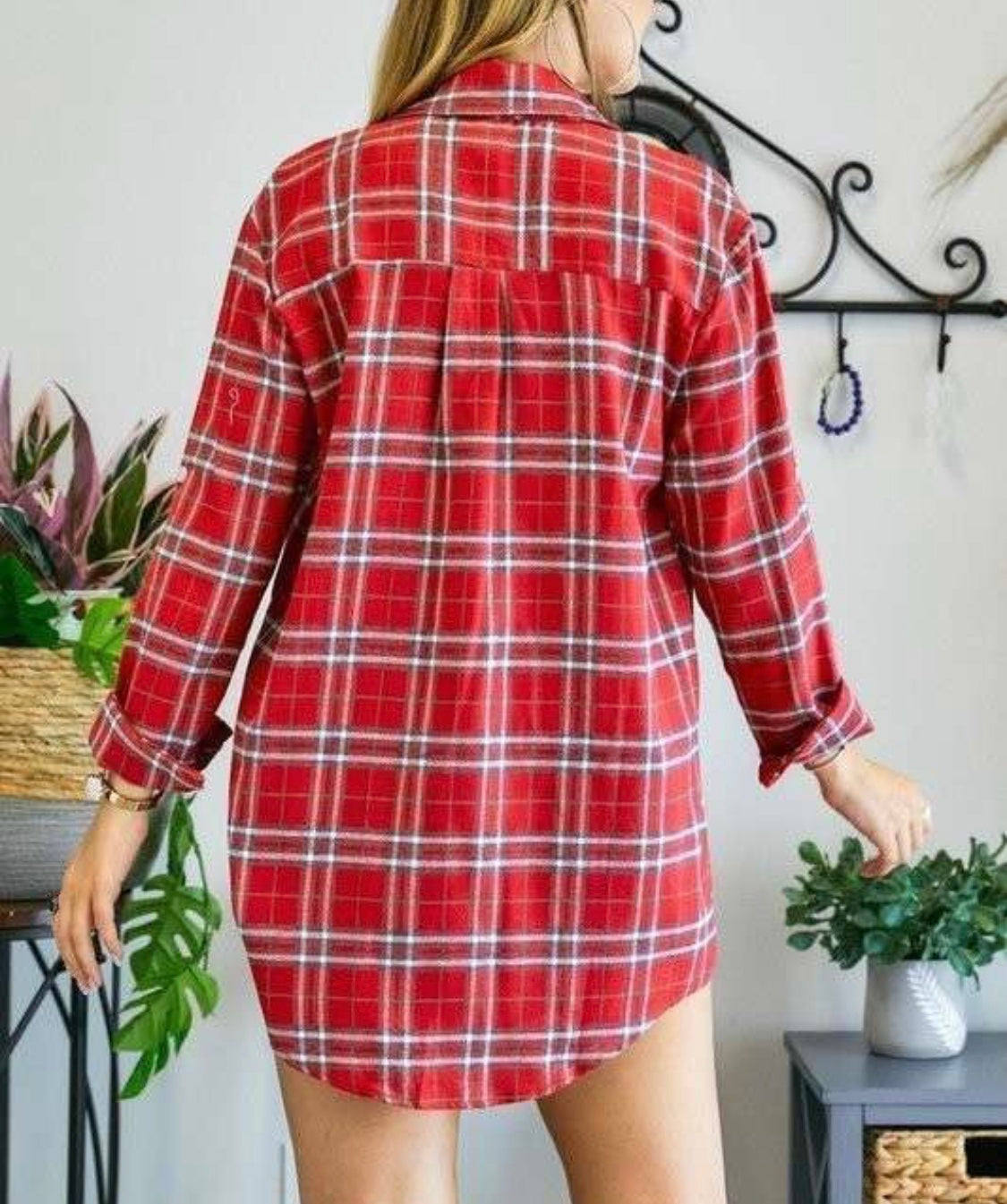 Red Plaid Flannel Shirt