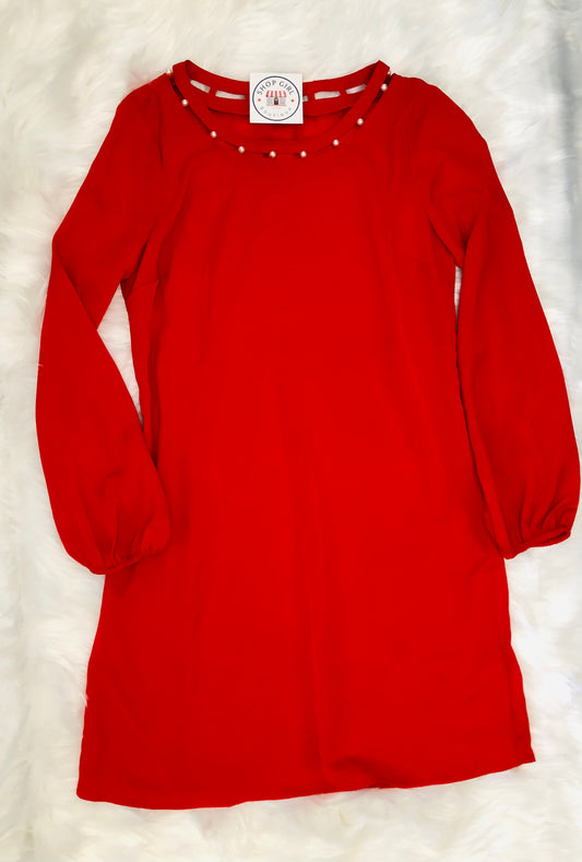 Red Party Shift Dress