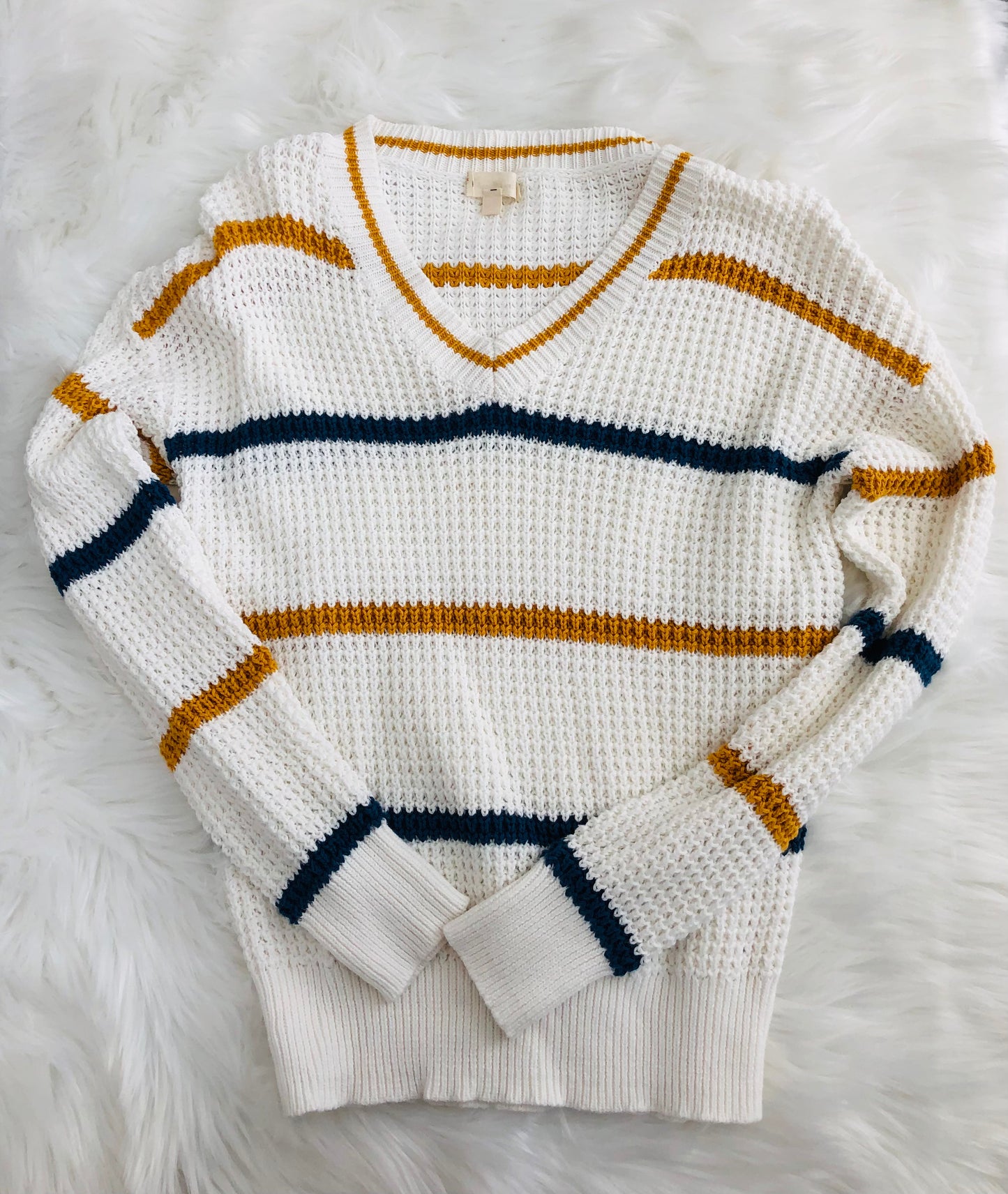 Mustard & Navy Sweater