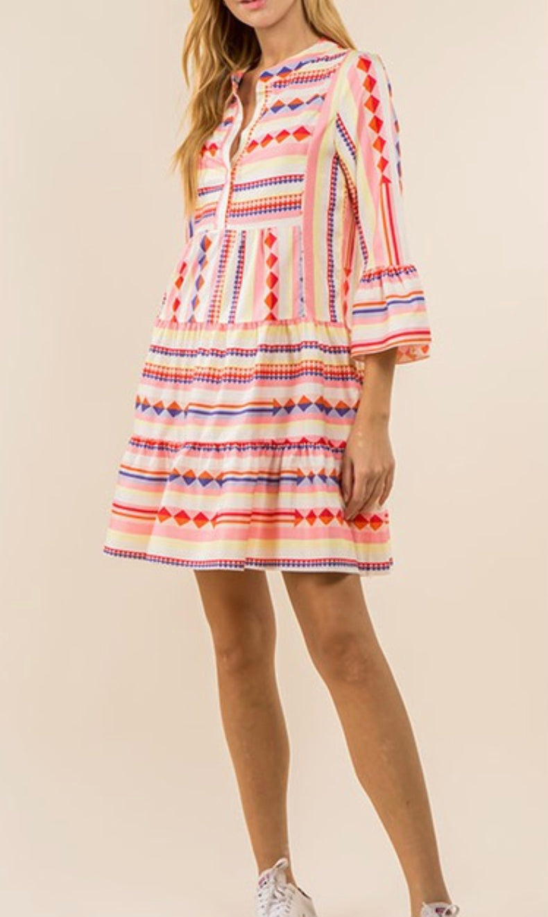 Colorful Geometric Dress/Coverup